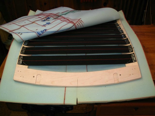 Adding Shaped Foam Layer to Back Frame